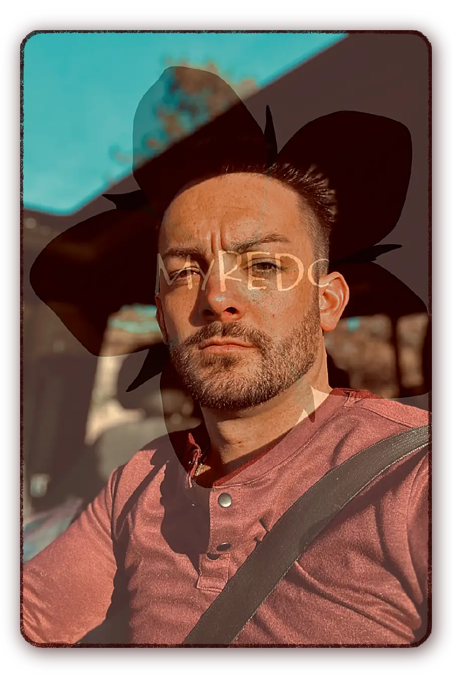 Niccolo Mastromatteo recording an intro video for My Real Estate Development Coach from his truck.