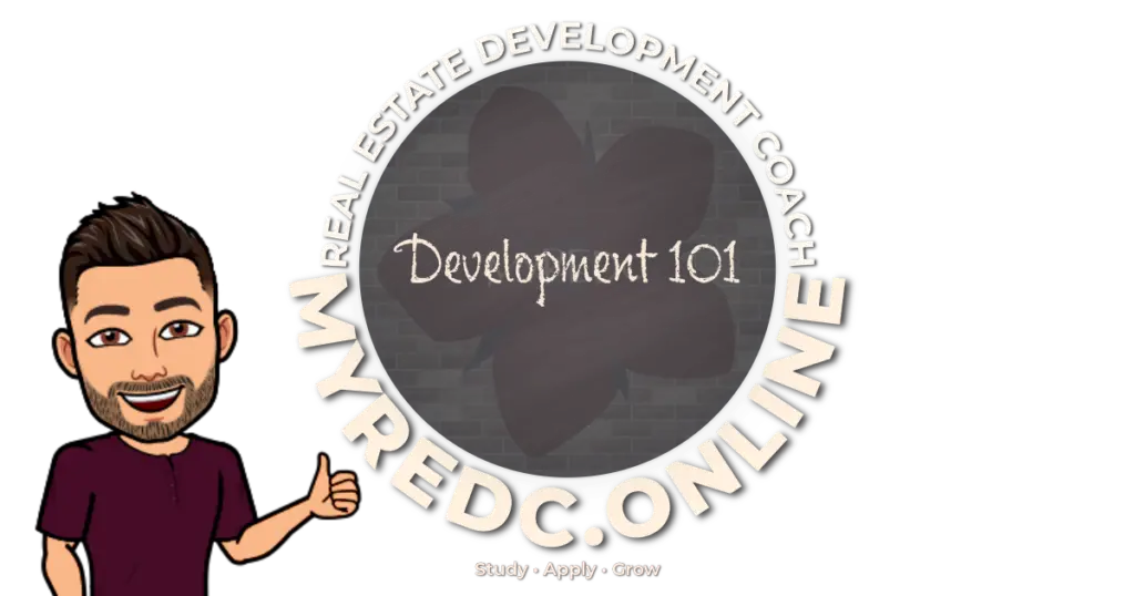 MyREDc Development 101 real estate fundamentals graphic with transparent background